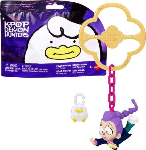 Mattel Netflix KPop Demon Hunters verrassing – mini figuur als hanger Hello Friend Mini Reveal