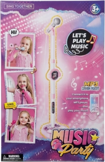 Kinderkaraokemicrofoon met licht en muziek - 1 stuk
