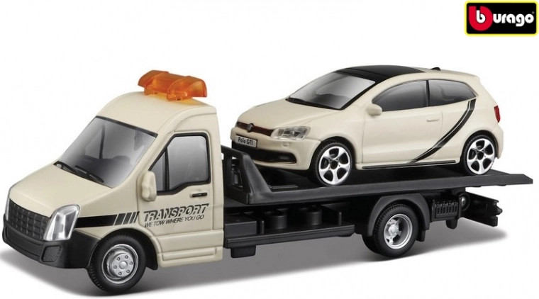Takelwagen met VW Polo GTI-model van Bburago