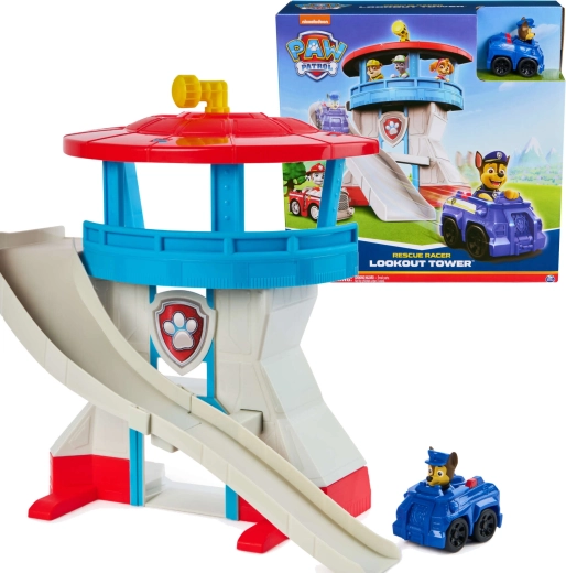 toren met glijbaan paw patrol met auto van chase van spin master