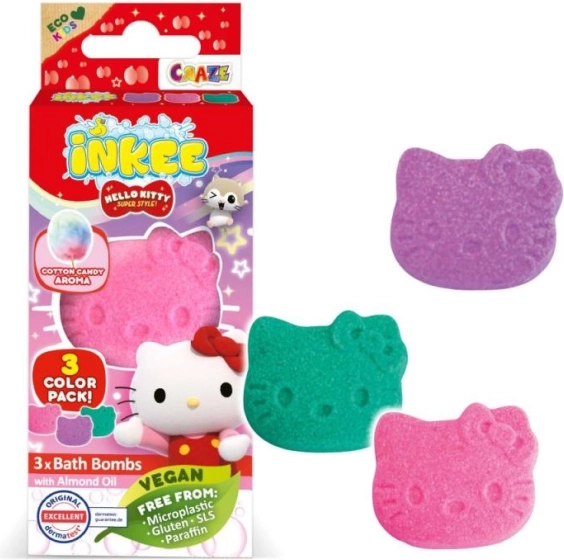 Inkee bruisballen voor in bad Hello Kitty mini pack