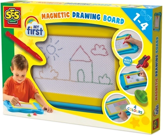 SES My First magnetisch tekenbord met 4 kleuren