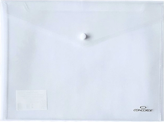 Documentenmappen met drukknoop A4 transparant CONCORDE