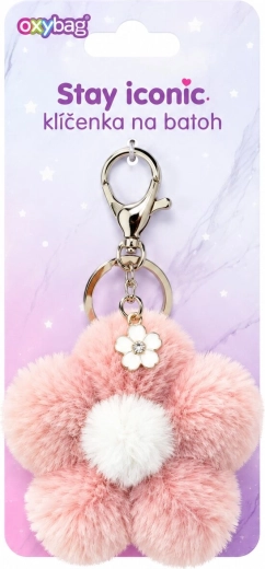 Oxybag fashion-sleutelhanger roze bloem