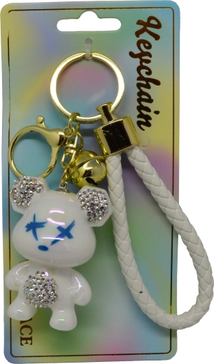 Parelmoer sleutelhangertje met beertje