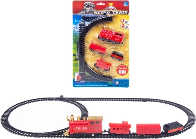 Plastic treinbaan met rails