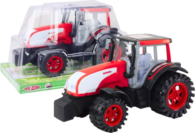 Grote boerderijtractor met aandrijving – rood