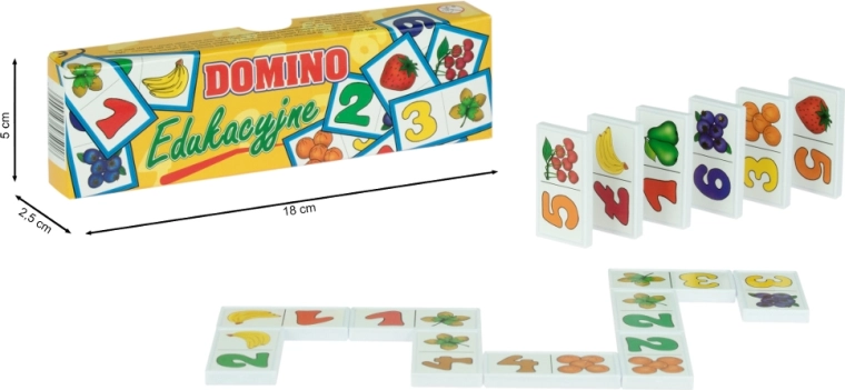 Domino kunststof educatief – cijfers en fruit