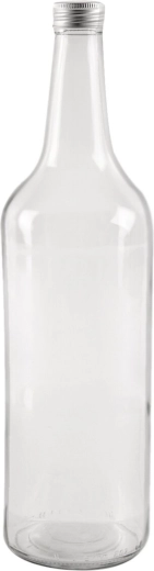 Fles Spirit 1 l met glazen body en metalen dop