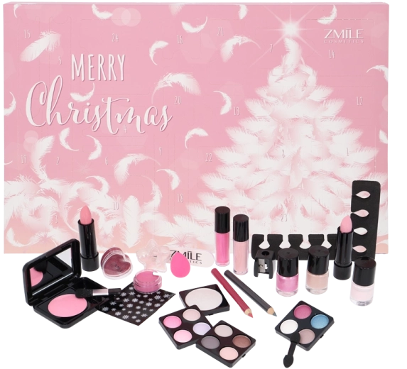 Adventskalender Traditional Pink and Fluffy – cosmeticaset met 24 verrassingen