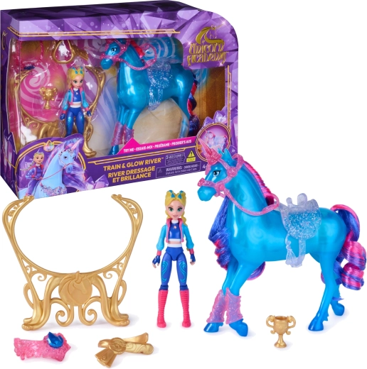 Unicorn Academy Isabel en River – lichtgevende eenhoorn met pop en accessoires