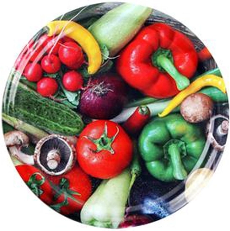 Deksels voor inmaakpotten met groentemotief 66 mm, 10 stuks