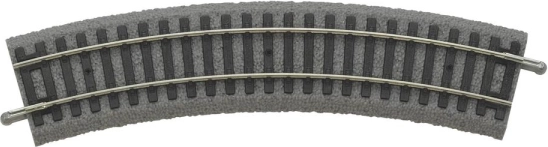 Piko gebogen rail R1 met ballastbed