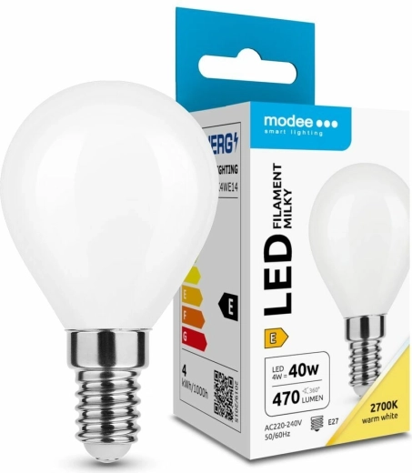 Modee LED-lamp Filament Milky Globe Mini G45 4 W E14 warm wit