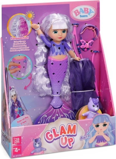BABY born zeemeermin Aura Glam Up met veranderende haren