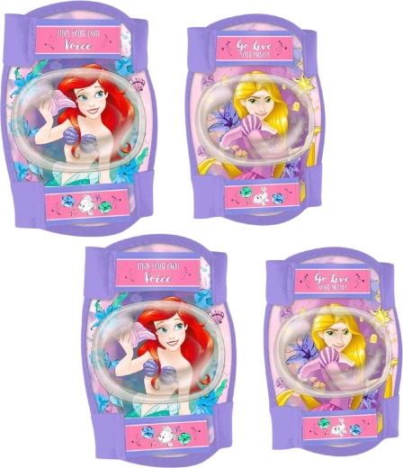 Kinderset knie- en elleboogbeschermers Disney Prinsessen (Ariel en Rapunzel) – 4 stuks