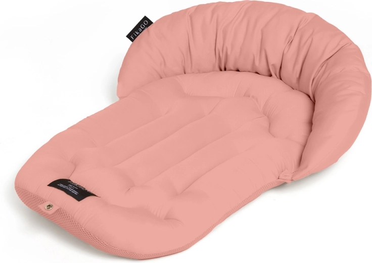 FIKAGO zachte mat met maanvormig kussen Mushroom Pink, maat L