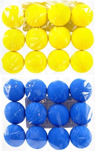 Set van 12 foam ballen
