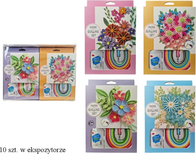 Creatieve quilling-set voor bloemversieringen (kleurmix) - 1 stuk