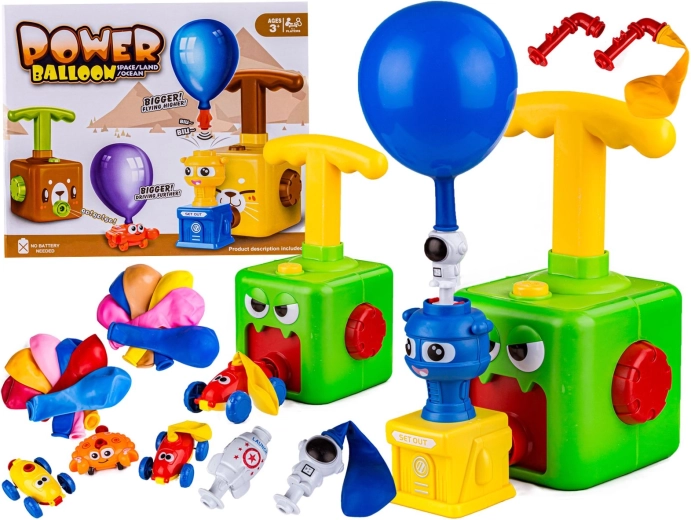 Ballonnenlanceerder – groen monstertje (beschadigde verpakking, inhoud in orde) - 1 stuk