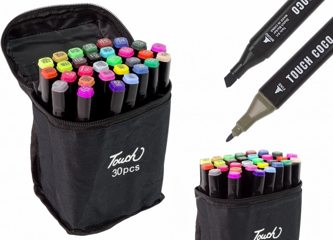 Set van 30 alcoholmarkers Touch in etui