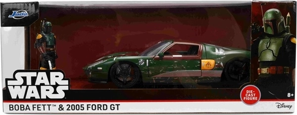 Jada Star Wars Ford GT 2005 op schaal 1:24 met Boba Fett-figuur