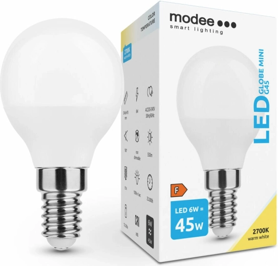 LED-lamp Modee Lighting Globe Mini G45 6W E14 warmwit