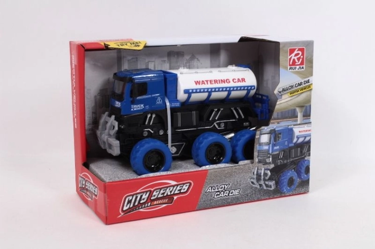 Tankwagen op 6 wielen met licht en geluid (19 cm)