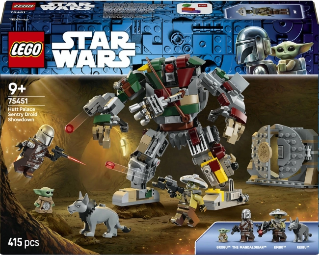 LEGO Star Wars confrontatie met een bewakingsdroid in het paleis van de Hutts