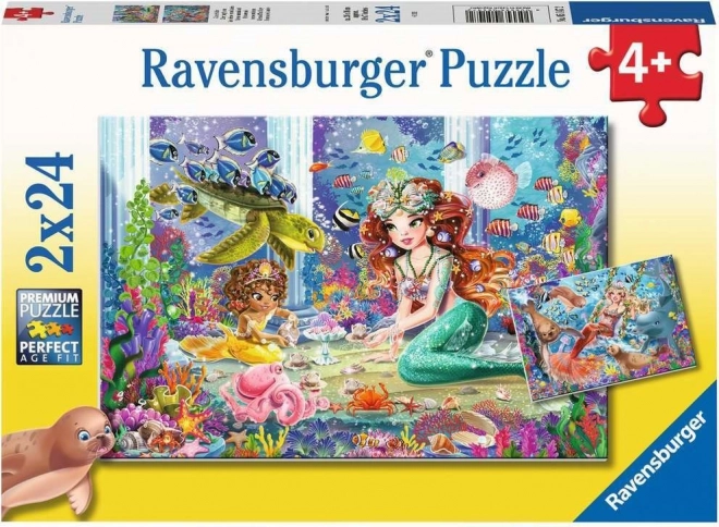 Ravensburger puzzel Zeemeerminnen 2×24 stukjes