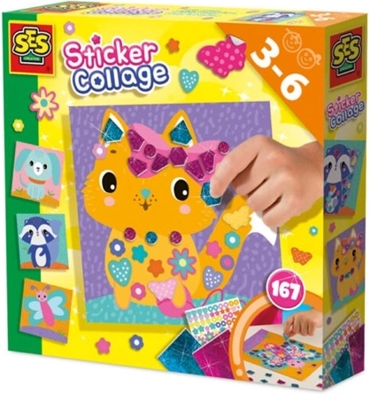 SES collage met dierenstickers