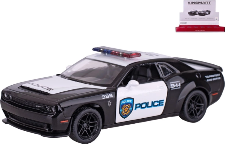 Metalen model Dodge Challenger SRT Demon 170 Police – Kinsmart 1:40