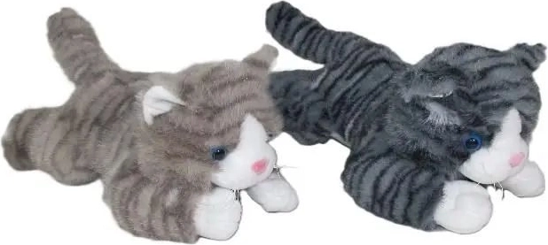 Pluchen liggende kat met geluid 30 cm - 1 stuk