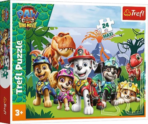 Maxi puzzel 24 stukjes Paw Patrol Dino Movie – prehistorische vriendschap 60 × 40 cm