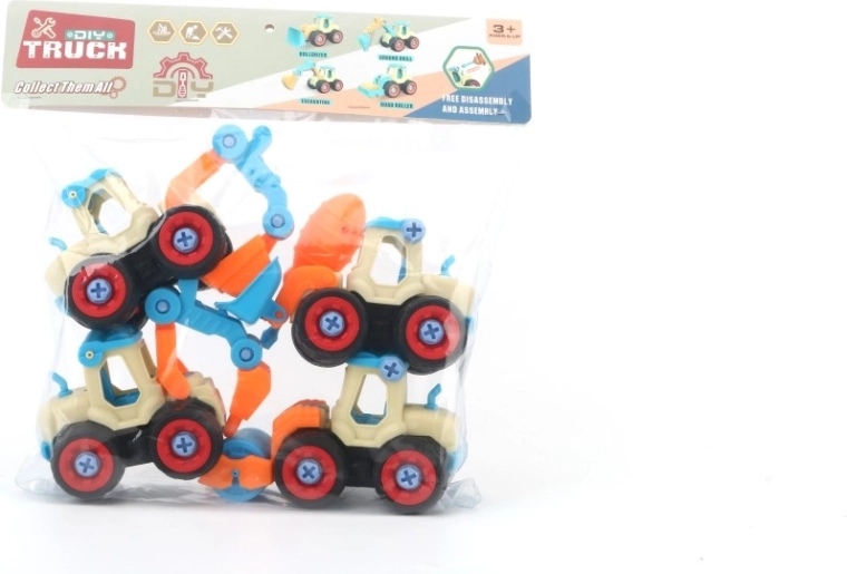 Schroefbouwset Kleine klusser – bouwmachines 4 in 1