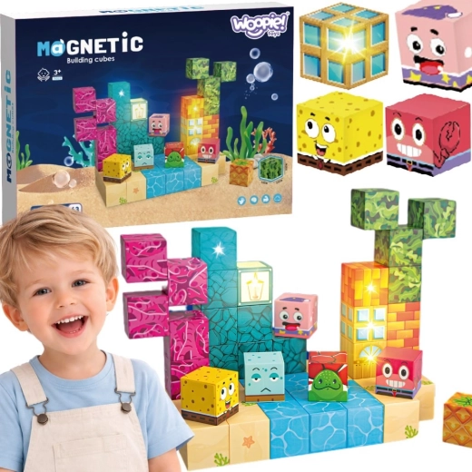 Woopie magnetische Montessori blokken oceaan 54 stuks