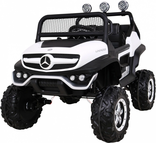 Mercedes‑Benz Unimog voor kinderen 4x4 met afstandsbediening, LED en MP3 – wit