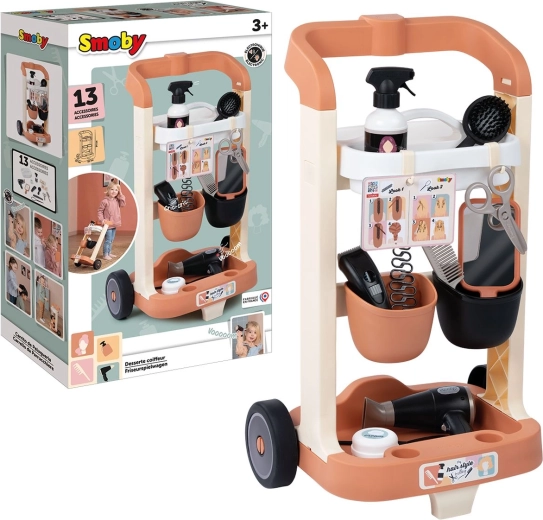 Wagentje voor een kleine kapster met accessoires