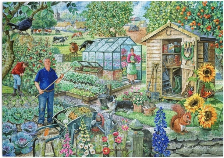 House of Puzzles Puzzel In de tuin 1000 stukjes