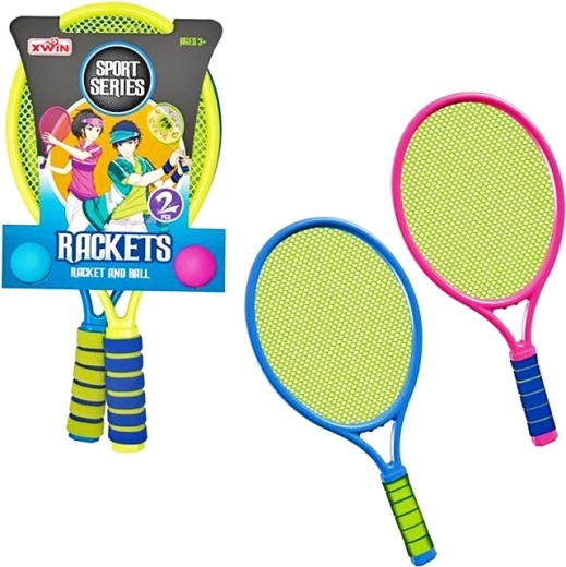Kinder-tennisset met 2 rackets en 2 ballen