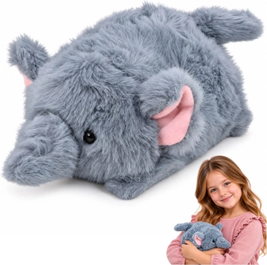 Grijze pluchen olifant 16 cm
