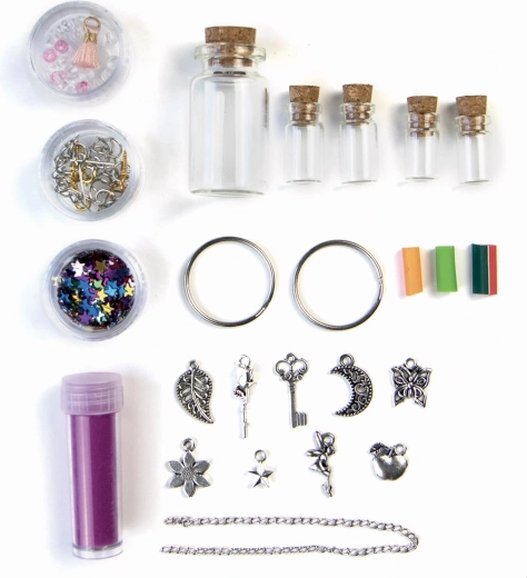 Creatieve set voor het maken van sieraden van mini-flesjes