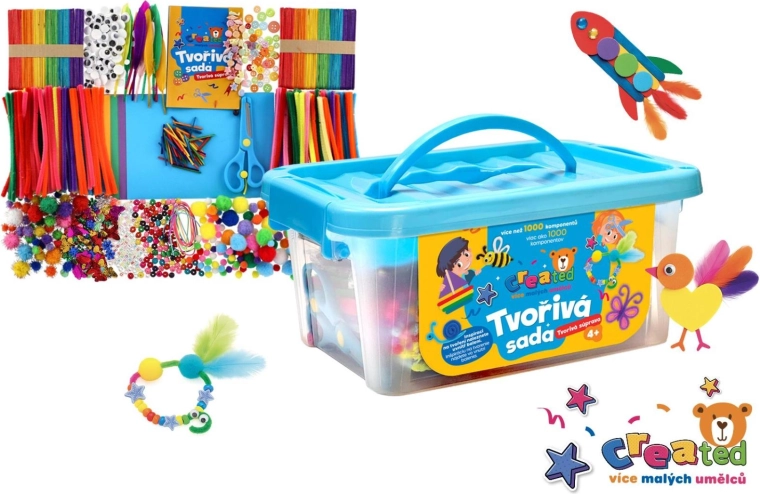 Created grote creatieve box met meer dan 1000 onderdelen