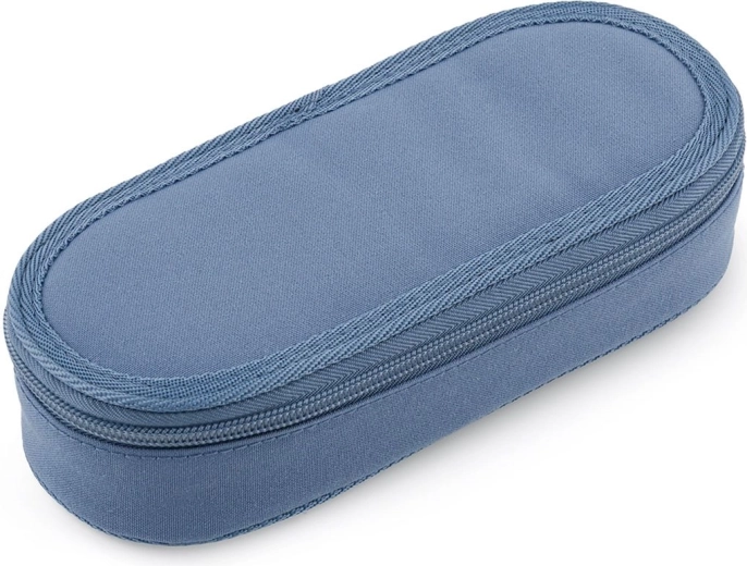 Ovaal studentenetui Topgal in denimblauw