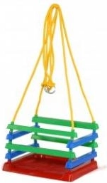 Kunststoffen schommel met veiligheidsbeugels