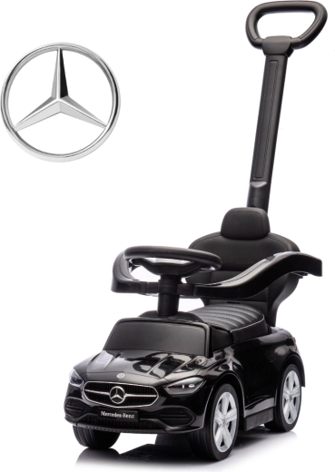 Milly mally loopauto met duwbeugel Mercedes‑Benz C‑Class deluxe zwart