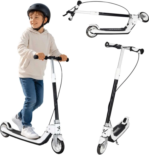 Trike Fix kinderstep met vouwconstructie en LED-wieltjes, zwart
