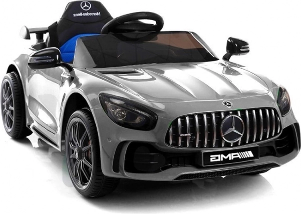 Elektrische kinderauto MERCEDES GT R, zilverkleurig gelakt