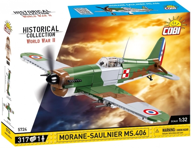 COBI Morane‑Saulnier MS.406 – bouwset van een historisch vliegtuig 1:32 (317 onderdelen)