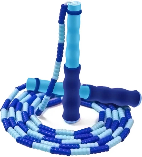 Merco kinderspringtouw met kralen, blauw, 2,8 m